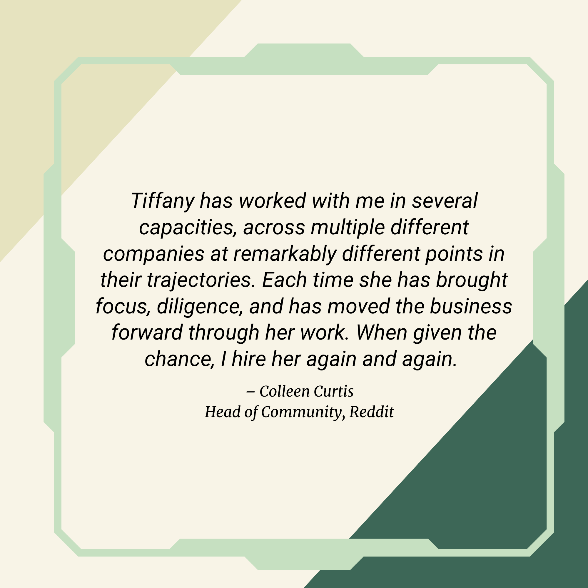 Testimonial from Colleen Curtis